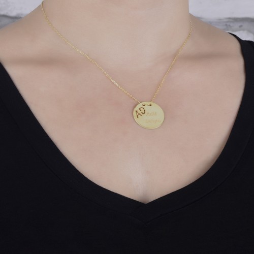 Glorria 925k Sterling Silver Personalized Name Plate Silver Necklace GLR679 Glorria 925k Sterling Silver Personalized Name Plate Silver Necklace GLR679