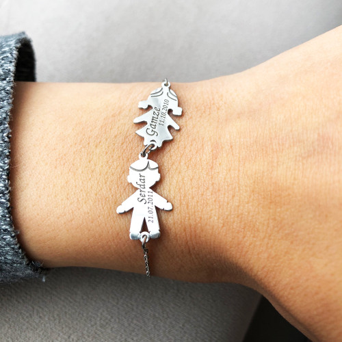 Glorria 925k Sterling Silver Personalized Name Silver Bracelet GLR781 Glorria 925k Sterling Silver Personalized Name Silver Bracelet GLR781