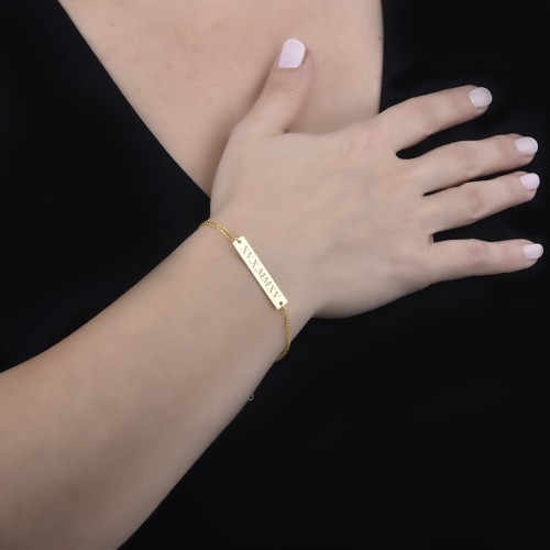 Glorria 925k Sterling Silver Personalized Date Silver Bracelet GLR788 Glorria 925k Sterling Silver Personalized Date Silver Bracelet GLR788