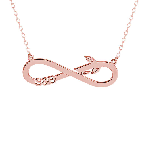 Glorria 925k Sterling Silver Personalized Name Infinity Silver Necklace Glorria 925k Sterling Silver Personalized Name Infinity Silver Necklace
