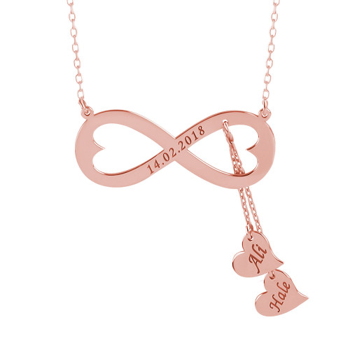 Glorria 925k Sterling Silver Personalized Name Infinity Silver Necklace Glorria 925k Sterling Silver Personalized Name Infinity Silver Necklace