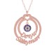 Glorria 925k Sterling Silver Personalized 2 Name Evil Eye Necklace