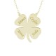 Glorria 925k Sterling Silver Personalized Name Clover Silver Necklace