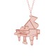 Glorria 925k Sterling Silver Personalized Name Piano Silver Necklace