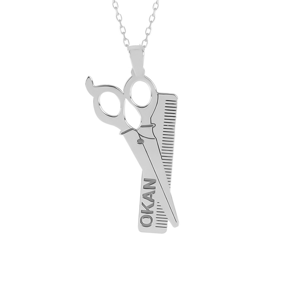 Glorria 925k Sterling Silver Personalized Name Coiffeur Silver Necklace