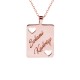 Glorria 925k Sterling Silver Personalized Name Heart Silver Necklace