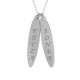 Glorria 925k Sterling Silver Personalized 2 Name Silver Necklace