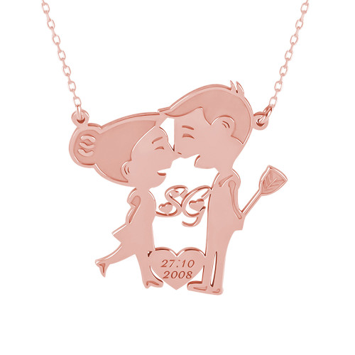 Glorria 925k Sterling Silver Personalized Letter Love Silver Necklace Glorria 925k Sterling Silver Personalized Letter Love Silver Necklace