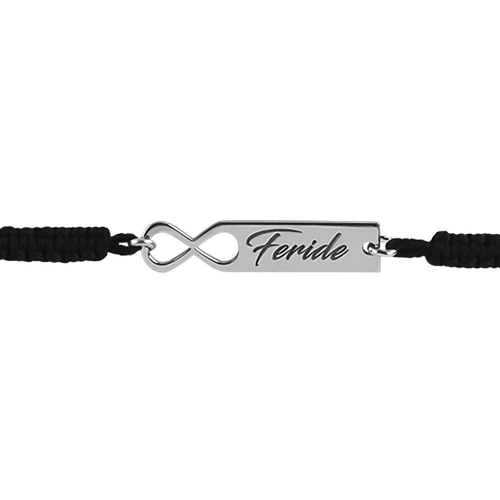 Glorria 925k Sterling Silver Personalized Rope Name Silver Bracelet