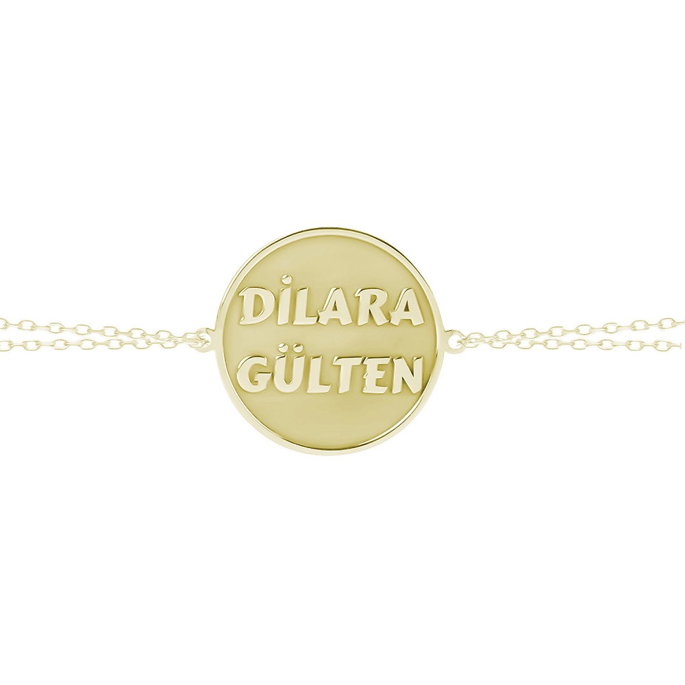 Glorria 925k Sterling Silver Personalized Name Plate Silver Bracelet