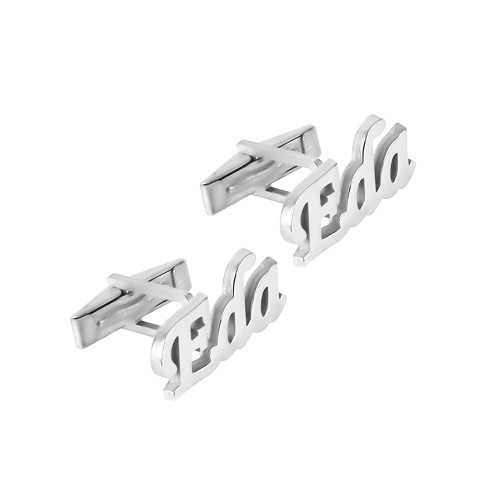Glorria 925k Sterling Silver Personalized Name Silver Erkek Cufflink Glorria 925k Sterling Silver Personalized Name Silver Erkek Cufflink