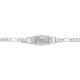 Glorria 925k Sterling Silver Personalized Name Silver Child Bracelet