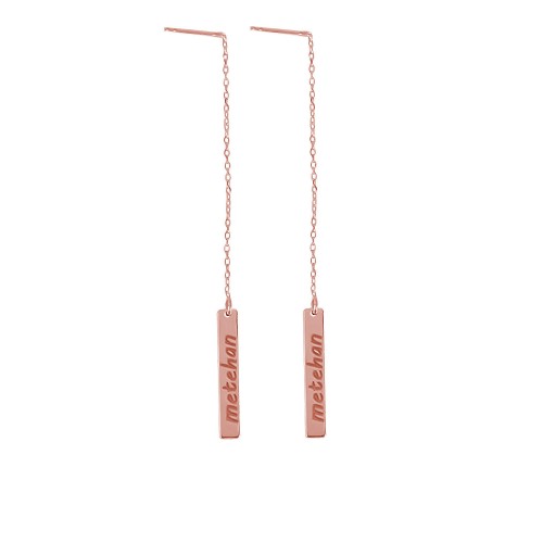 Glorria 925k Sterling Silver Personalized Name Silver Pendant Earring Glorria 925k Sterling Silver Personalized Name Silver Pendant Earring