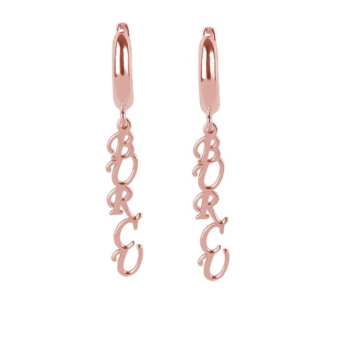 Glorria 925k Sterling Silver Personalized Name Silver Earring Glorria 925k Sterling Silver Personalized Name Silver Earring
