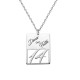 Glorria 925k Sterling Silver Personalized Name Silver Necklace