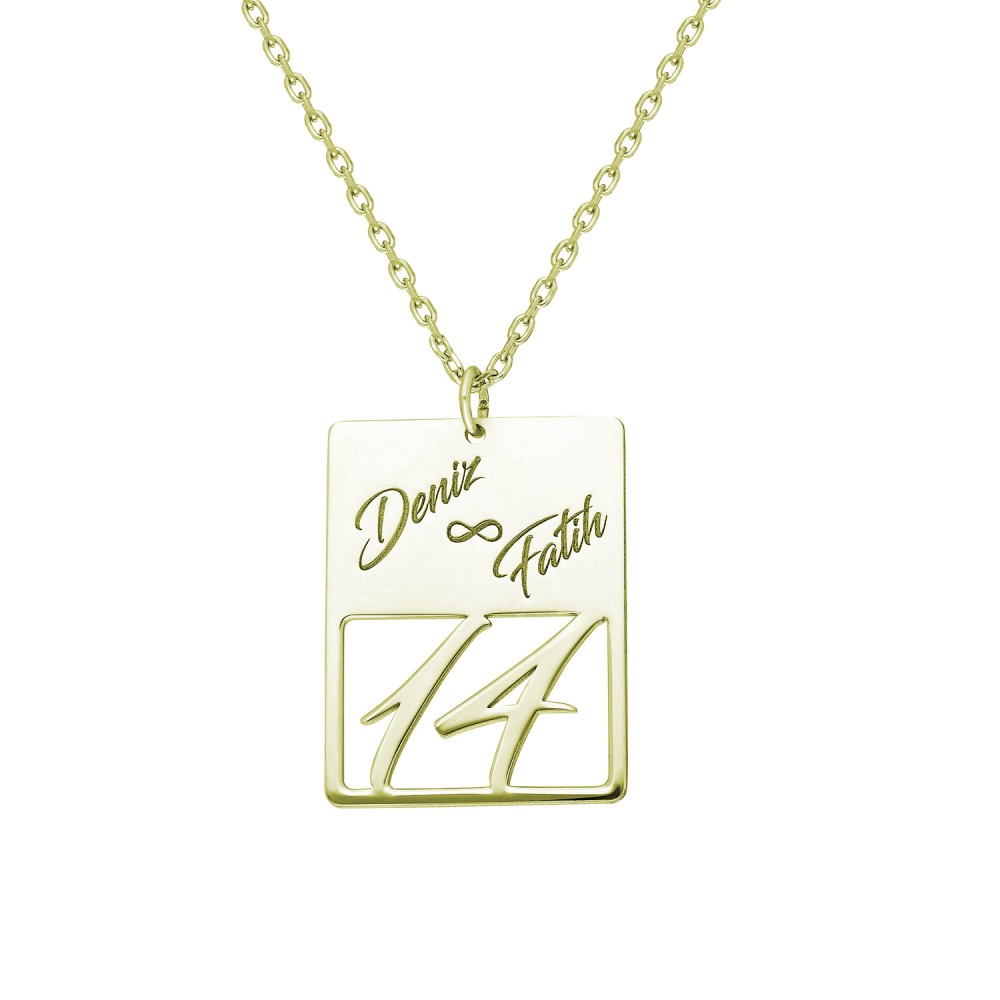 Glorria 925k Sterling Silver Personalized Name Silver Necklace