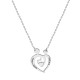 Glorria 925k Sterling Silver Personalized Name Silver Heart Necklace