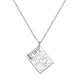 Glorria 925k Sterling Silver Personalized Letter Silver Mother Necklace