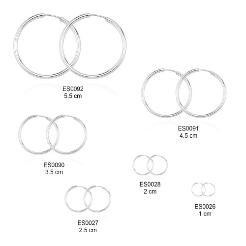 Glorria 925k Sterling Silver 2 cm Circle Earring Glorria 925k Sterling Silver 2 cm Circle Earring