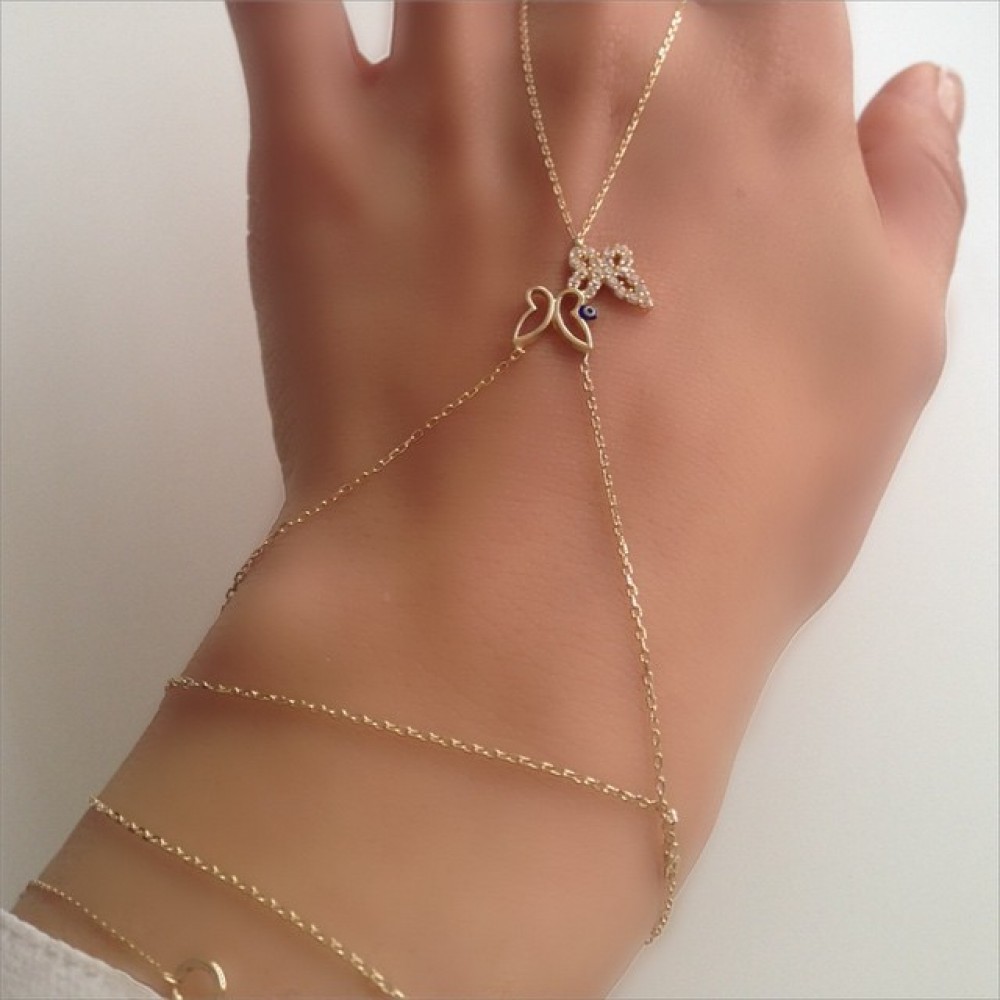 Glorria 14k Solid Gold Shahmaran Bracelet