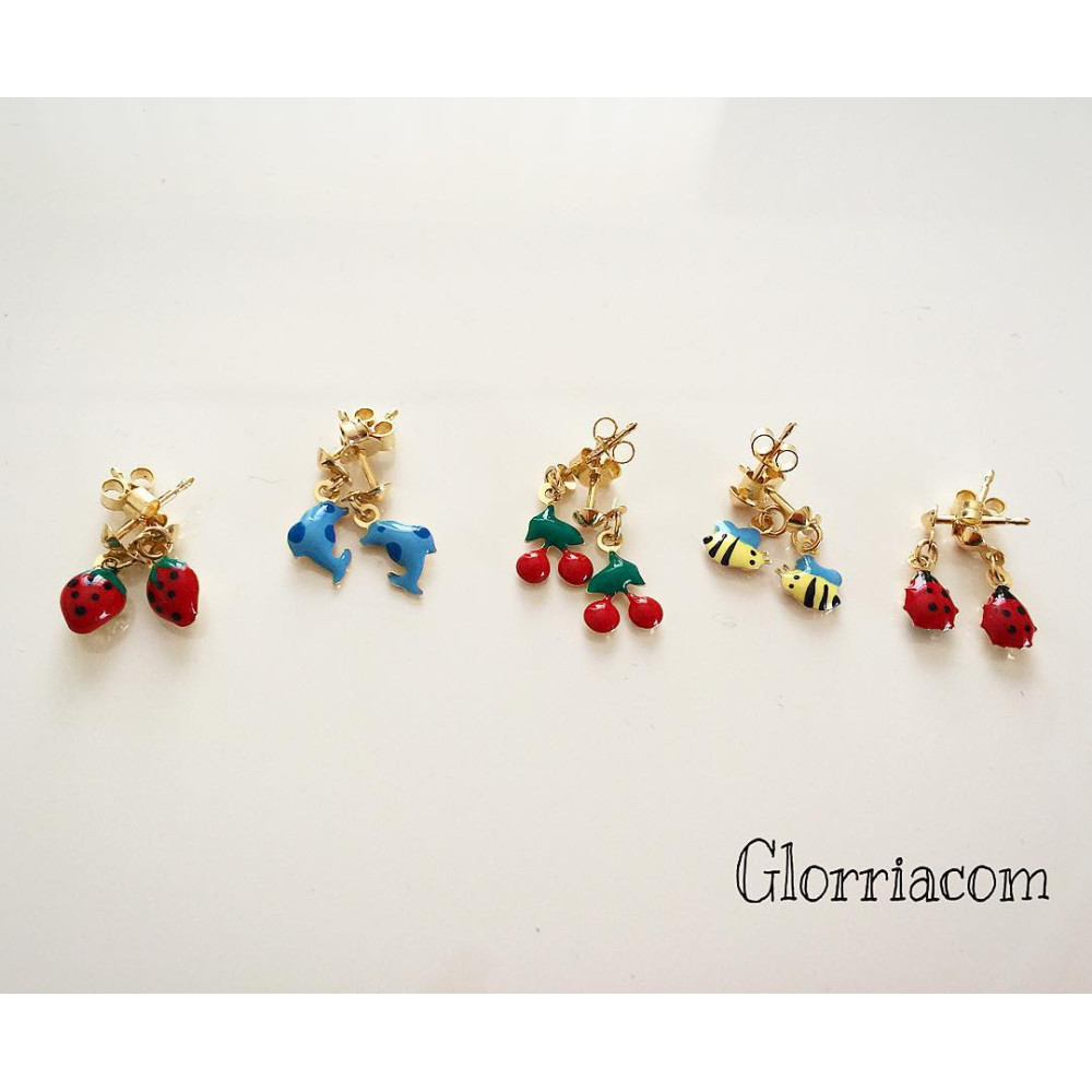 Glorria 14k Solid Gold Dolphin Earring Glorria 14k Solid Gold Dolphin Earring
