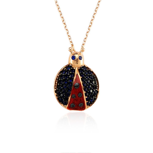 Glorria 925k Sterling Silver Ladybug Necklace Glorria 925k Sterling Silver Ladybug Necklace