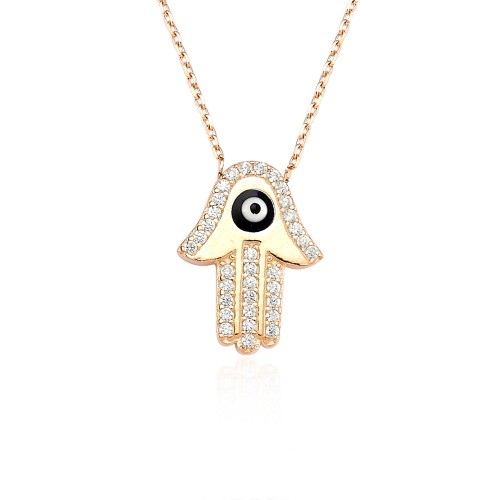 Glorria 925k Sterling Silver Hamsa Necklace Glorria 925k Sterling Silver Hamsa Necklace