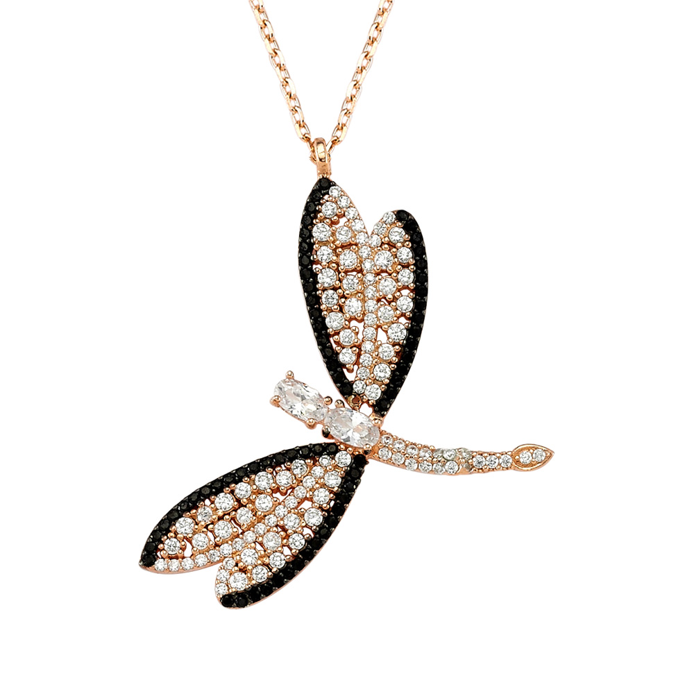 Glorria 925k Sterling Silver Dragonfly Necklace