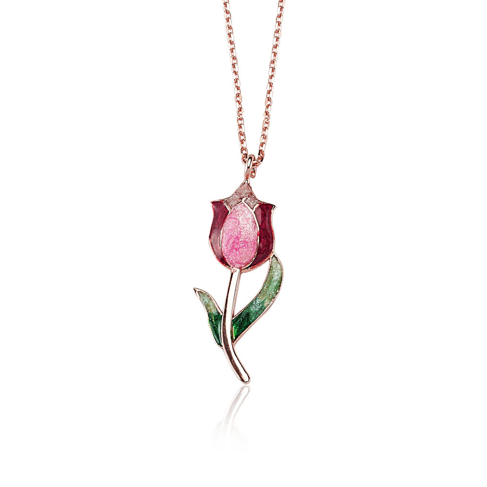 Glorria 925k Sterling Silver Tulip Necklace Glorria 925k Sterling Silver Tulip Necklace