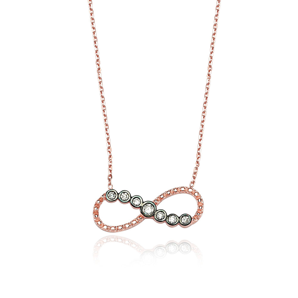 Glorria 925k Sterling Silver Infinity Necklace