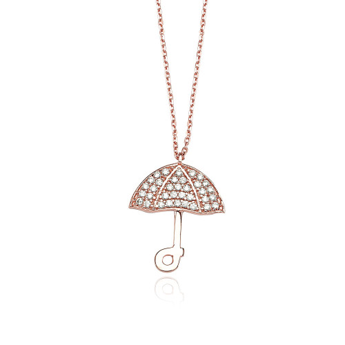 Glorria 925k Sterling Silver Umbrella Necklace Glorria 925k Sterling Silver Umbrella Necklace