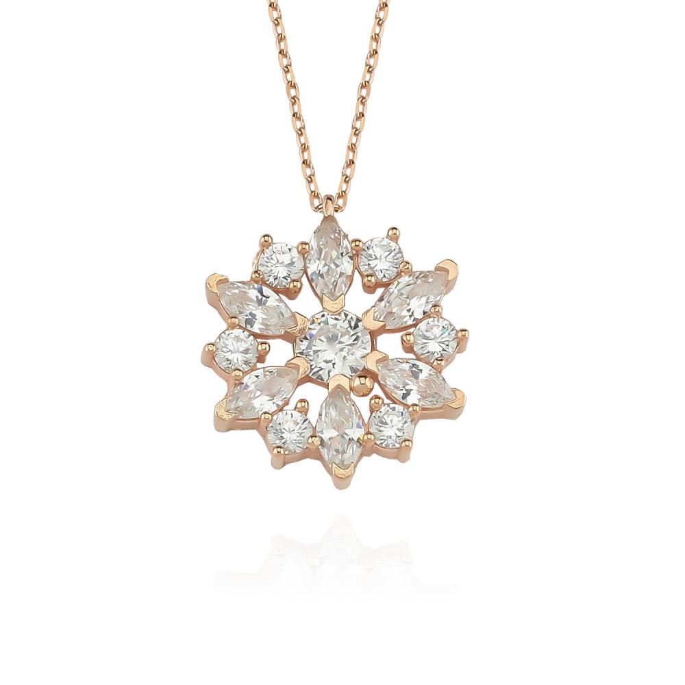 Glorria 925k Sterling Silver Pave Fantasy Necklace Glorria 925k Sterling Silver Pave Fantasy Necklace