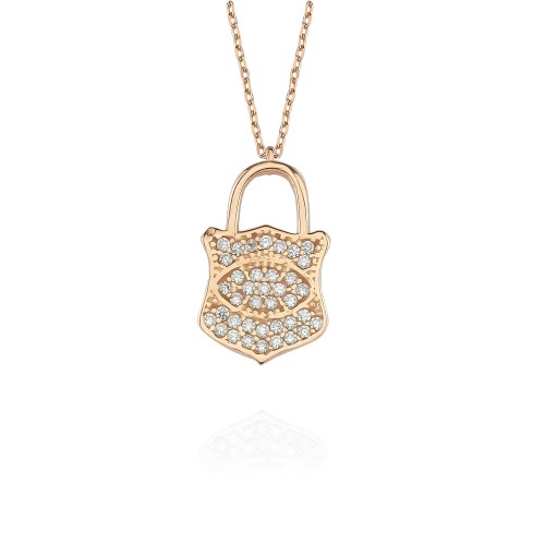 Glorria 925k Sterling Silver Lock Necklace Glorria 925k Sterling Silver Lock Necklace