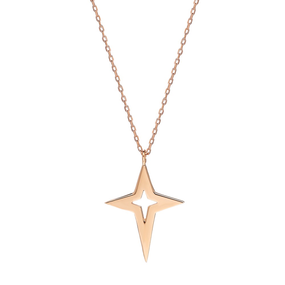 Glorria 925k Sterling Silver Polar Star Necklace