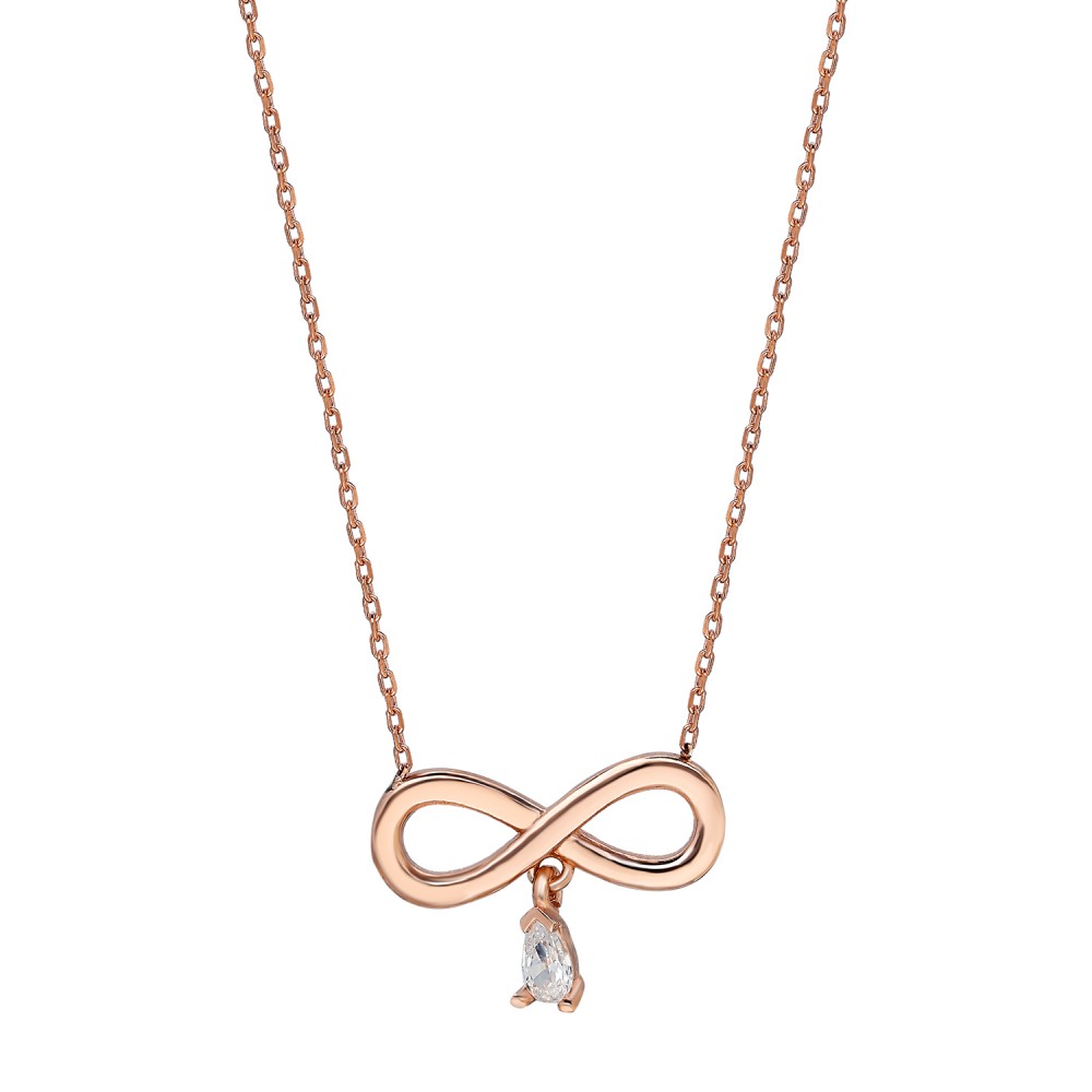 Glorria 925k Sterling Silver Infinity Necklace