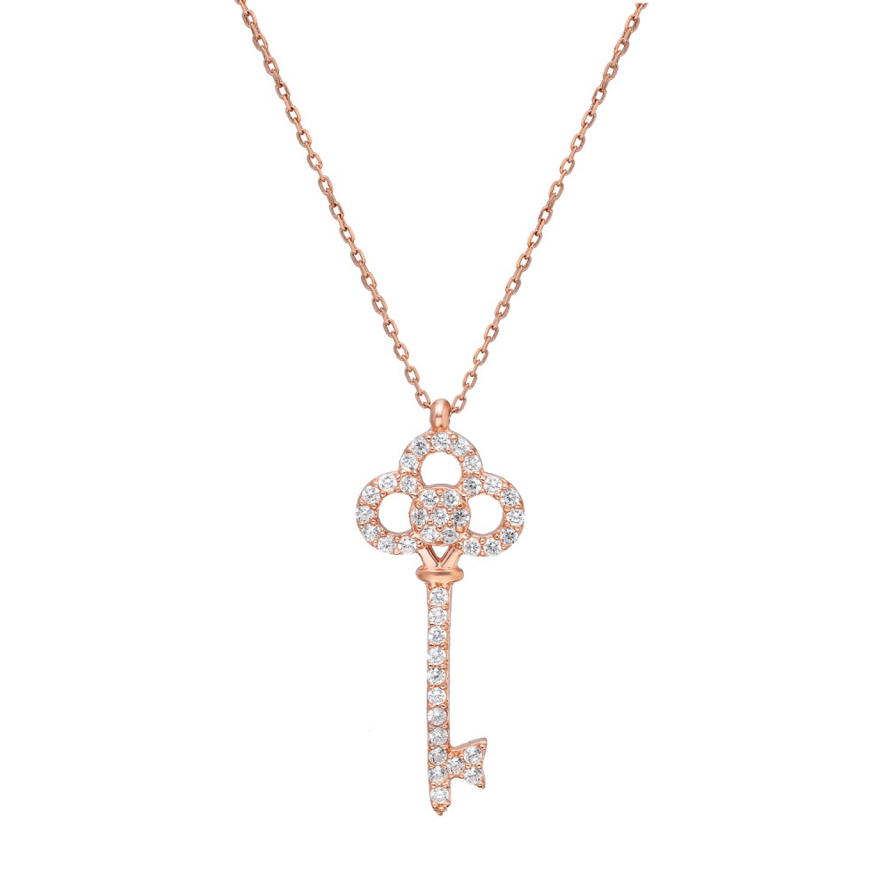 Glorria 925k Sterling Silver Key Necklace Glorria 925k Sterling Silver Key Necklace