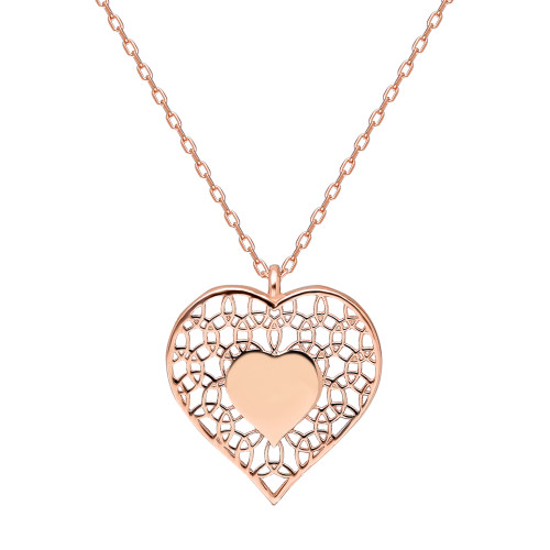 Glorria 925k Sterling Silver Heart Necklace Glorria 925k Sterling Silver Heart Necklace