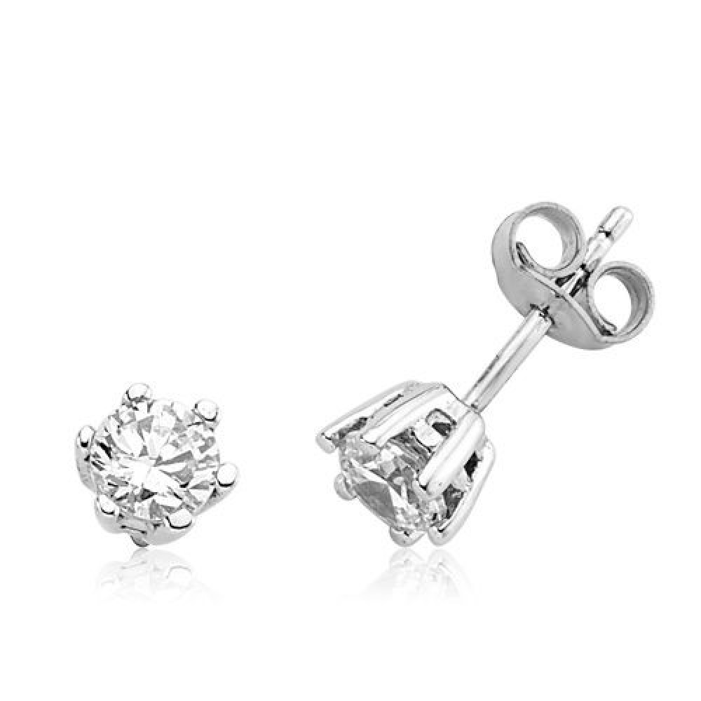 Glorria 14k Solid Gold Solitaire Earring