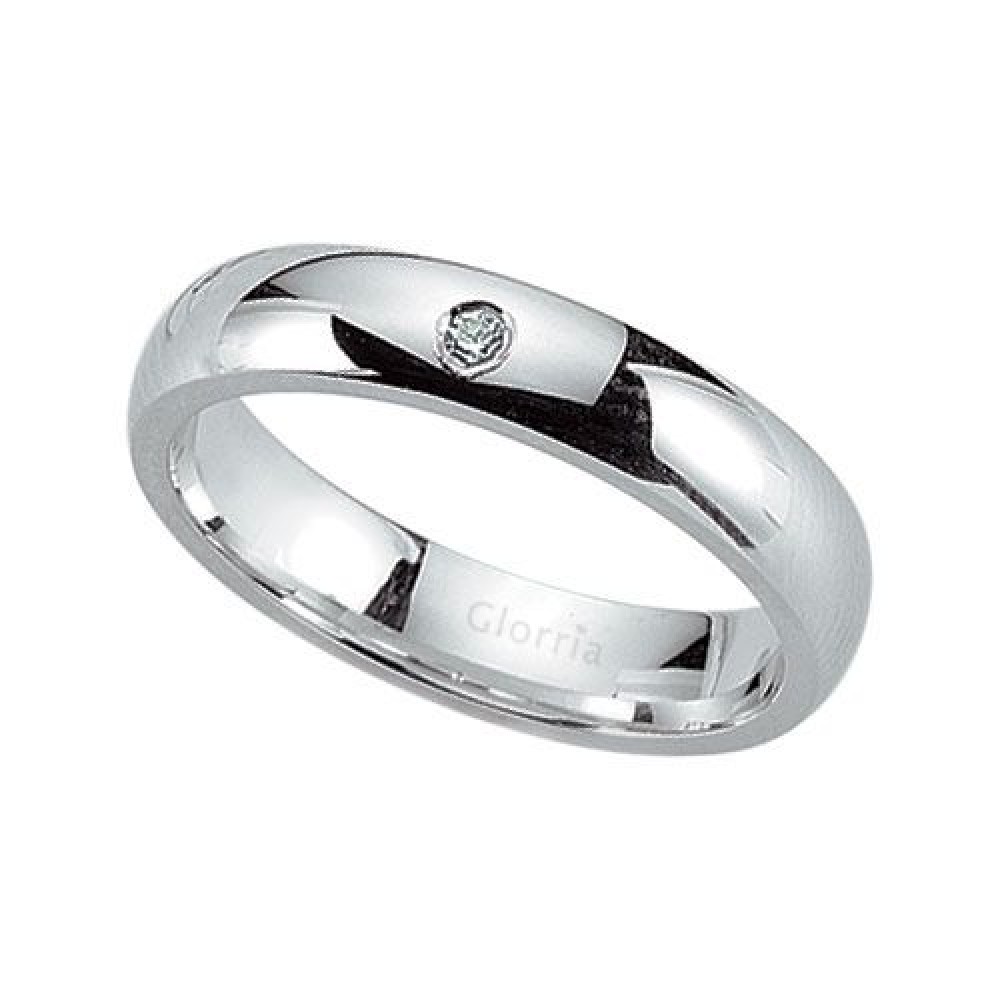 Glorria 925k Sterling Silver 4mm Woman Wedding Ring