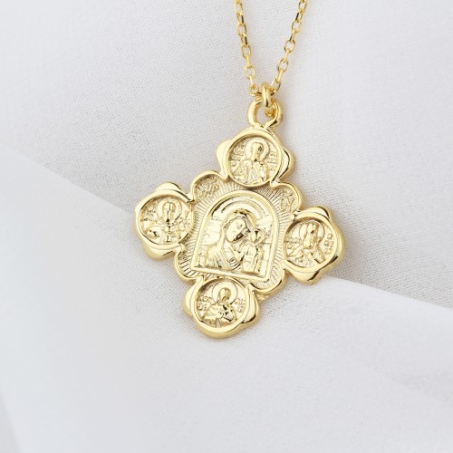 Glorria 925k Sterling Silver Virgin Mary Necklace