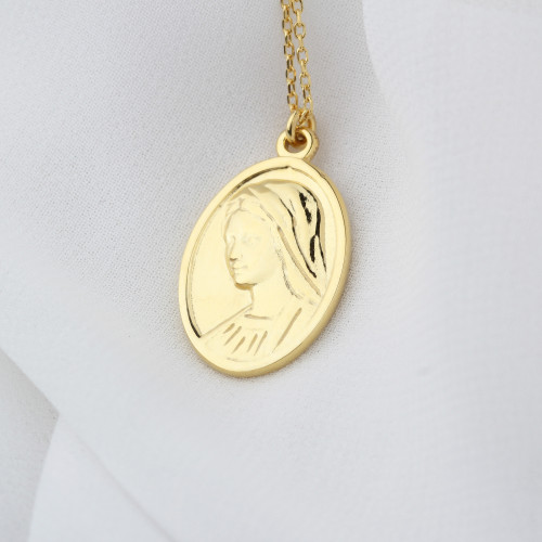 Glorria 925k Sterling Silver Virgin Mary Necklace Glorria 925k Sterling Silver Virgin Mary Necklace