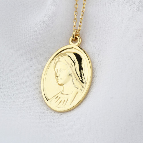 Glorria 925k Sterling Silver Virgin Mary Necklace Glorria 925k Sterling Silver Virgin Mary Necklace
