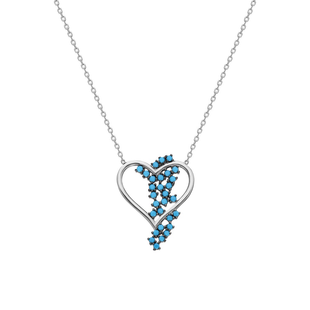 Glorria 925k Sterling Silver Heart Necklace