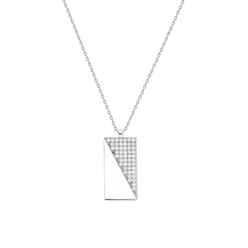 Glorria 925k Sterling Silver Geometric Necklace
