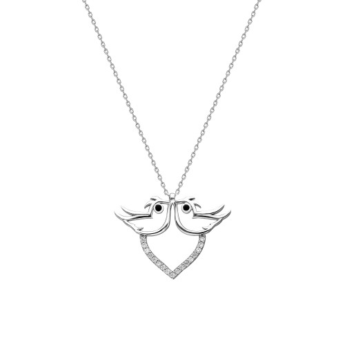 Glorria 925k Sterling Silver Kumru Heart Necklace Glorria 925k Sterling Silver Kumru Heart Necklace