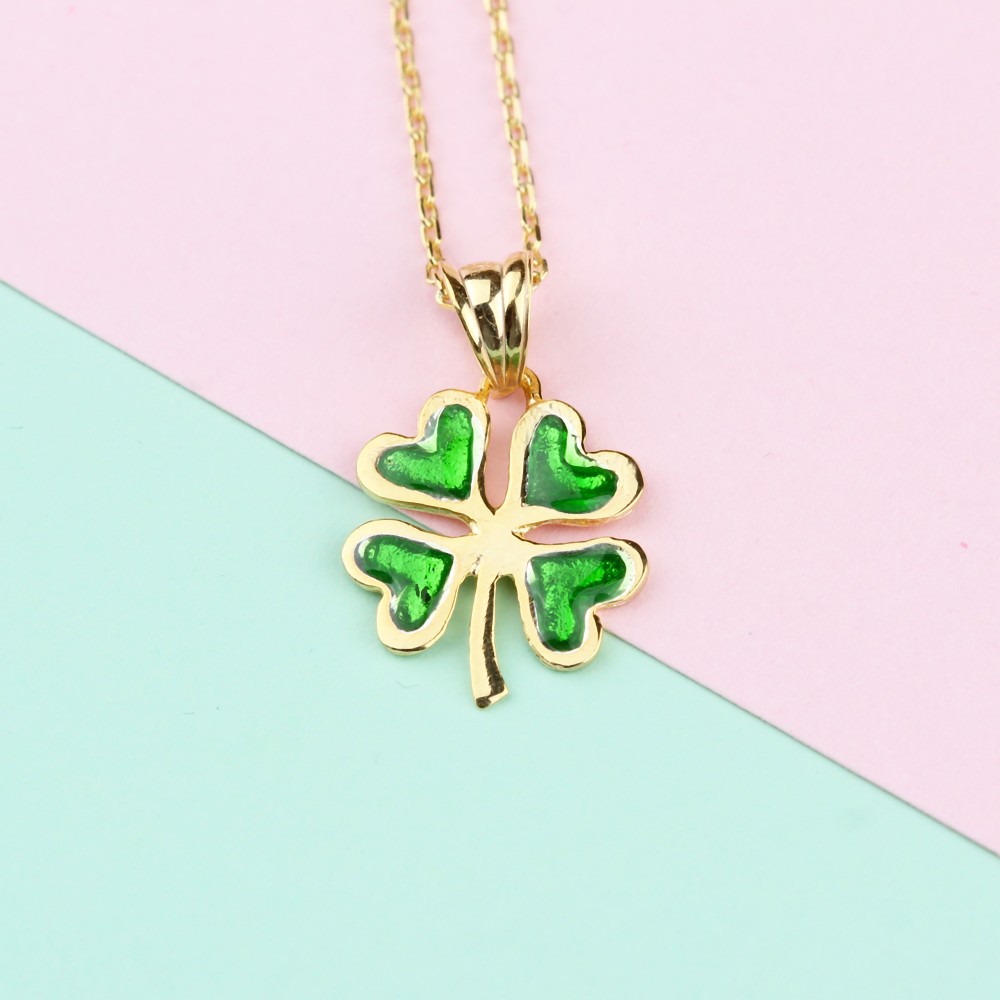 Glorria 925k Sterling Silver Clover Necklace