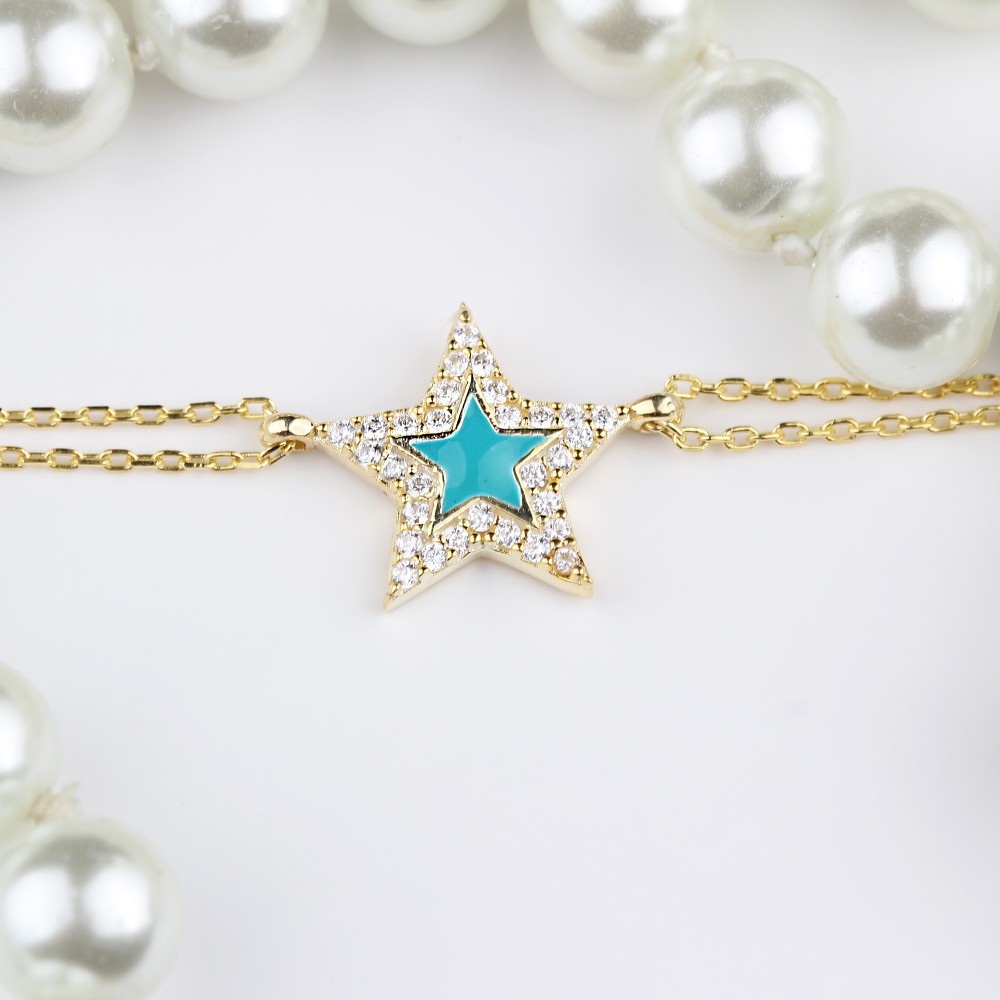 Glorria Silver Pave Star Bracelet Glorria Silver Pave Star Bracelet