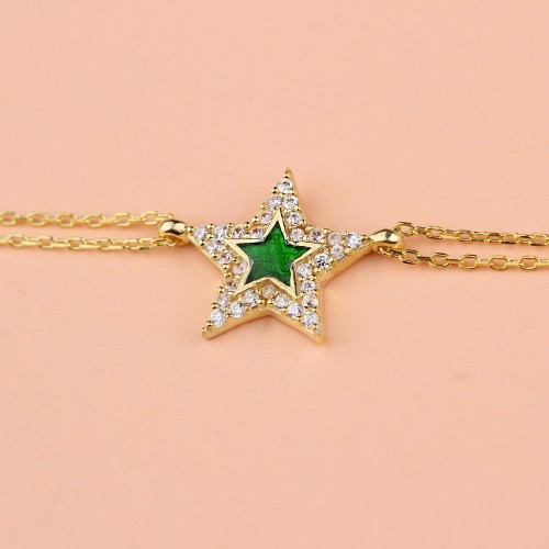 Glorria 925k Sterling Silver Pave Star Bracelet Glorria 925k Sterling Silver Pave Star Bracelet