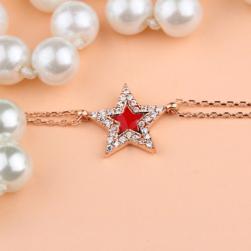 Glorria 925k Sterling Silver Pave Star Bracelet Glorria 925k Sterling Silver Pave Star Bracelet