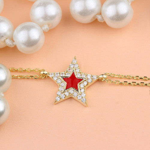 Glorria 925k Sterling Silver Pave Star Bracelet Glorria 925k Sterling Silver Pave Star Bracelet